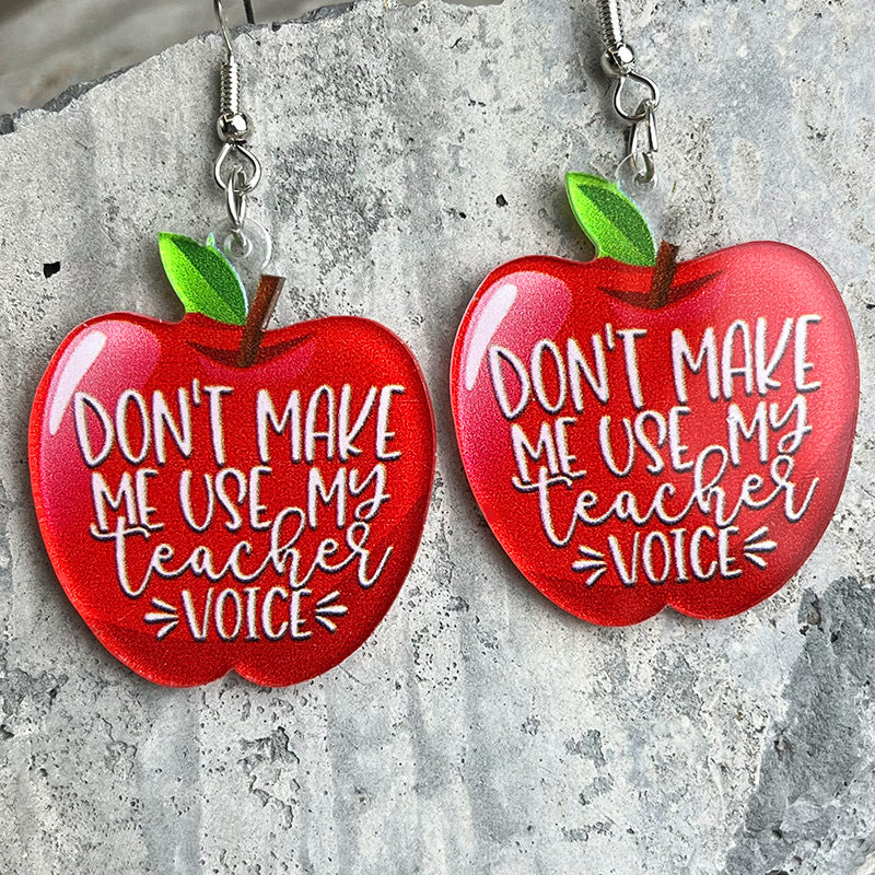 Wholesale 2pcs Teacher Gift Coffee Cup Apple Acrylic Earrings